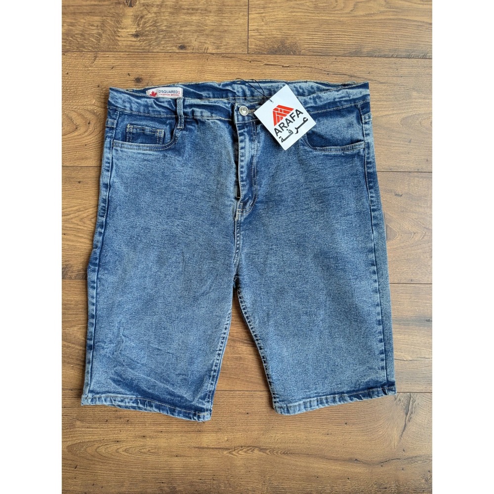 NWT DSQUARED2 Men Blue Washed Denim Jeans Shorts Casual Wear Fits 33W‎ READ